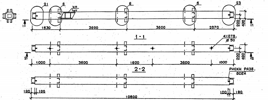 Колонна 2КС 36.108-6 Серия 1.020.1-2с/89